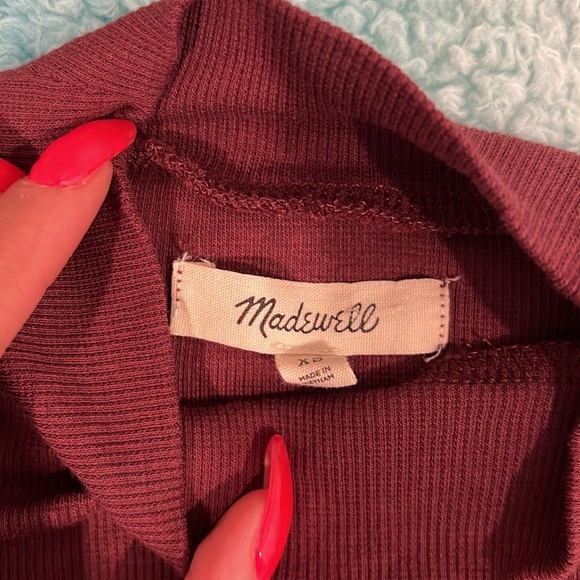 🔥Madewell Rich Burgundy Ribbed Top🔥 - Picture 4 of 6